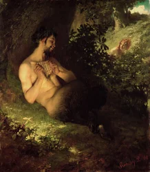 Faun og nymfe, 1868
